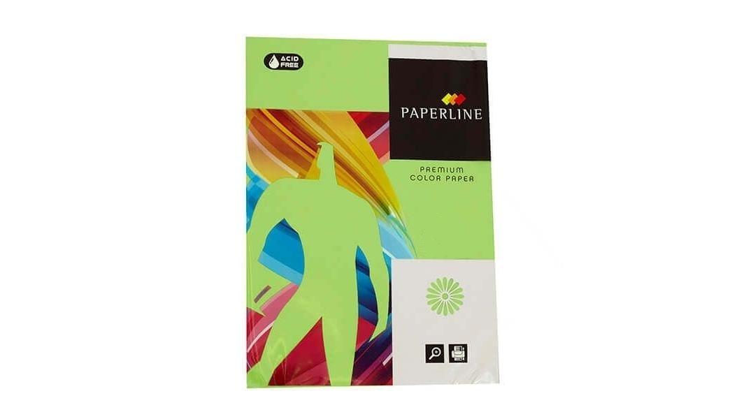 PAQUETE 500 HOJAS PAPEL PAPERLINE A3 80 GRS COLOR VERDE FUERTE - IT 230