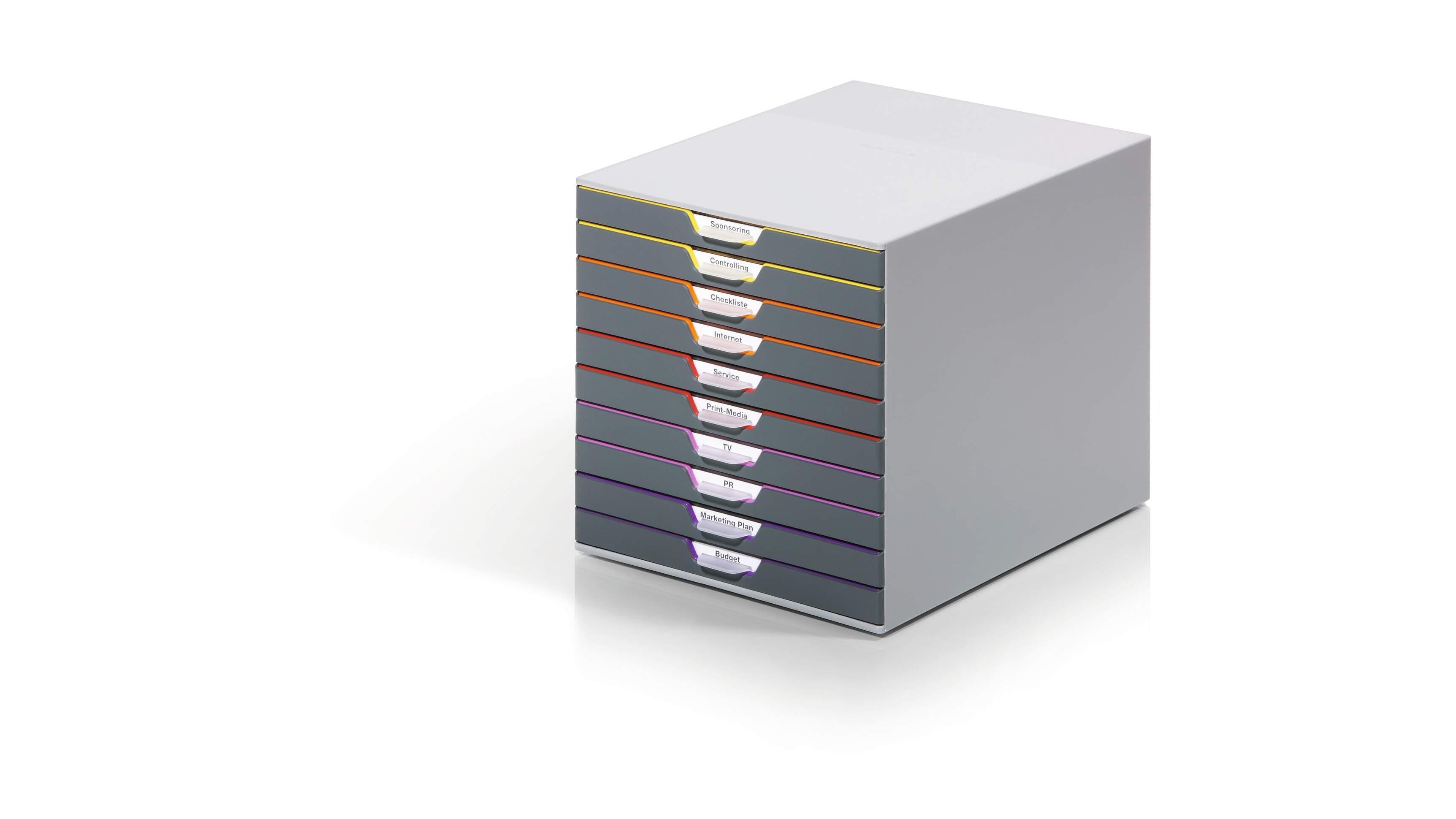 MODULO CAJONERA DURABLE VARICOLOR 10 CAJONES