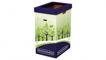 PAPELERA CONTENEDOR RECICLAJE FELLOWES 69 LITROS DECORADA