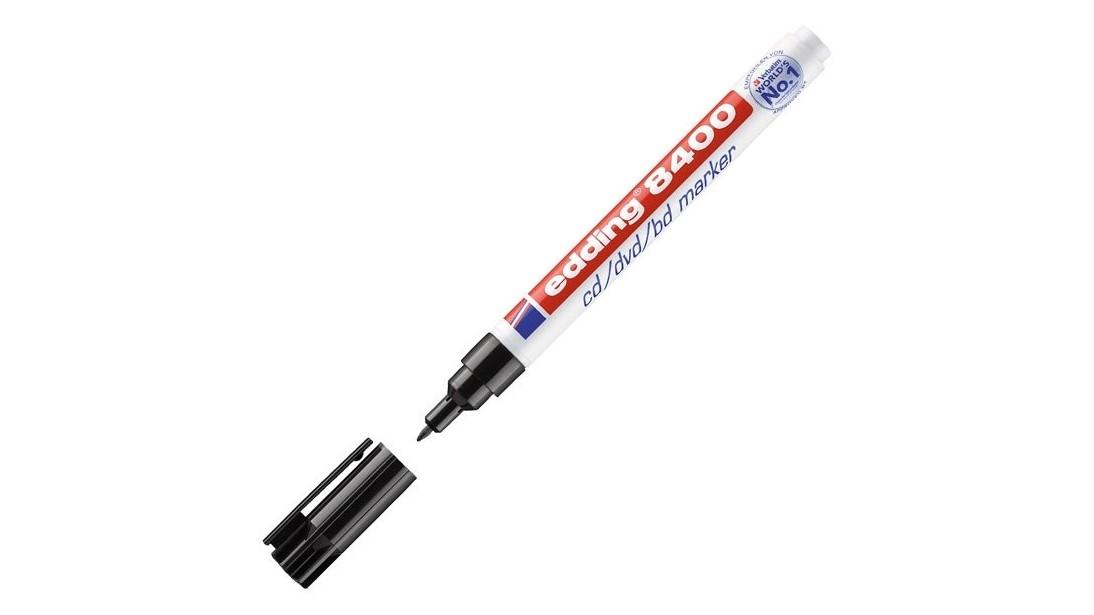 ROTULADOR MARCADOR PERMANENTE EDDING 8400 PARA CD / DVD / BD COLOR NEGRO