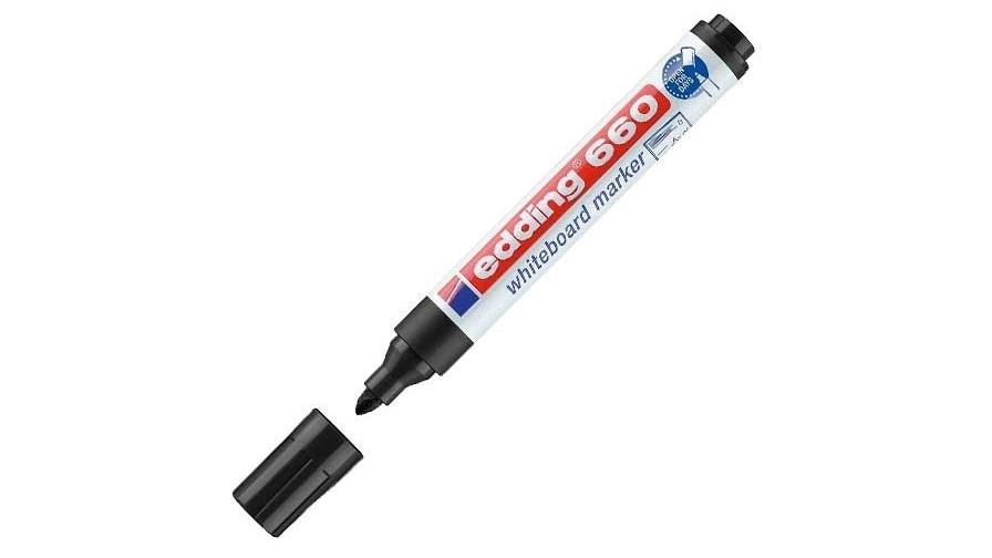 ROTULADOR PIZARRA BLANCA EDDING 660 PUNTA REDONDA COLOR NEGRO