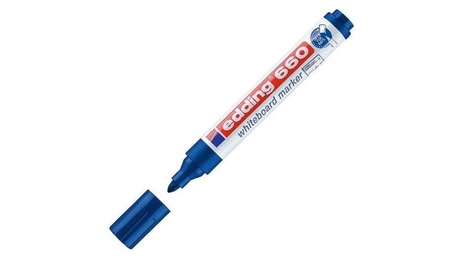ROTULADOR PIZARRA BLANCA EDDING 660 PUNTA REDONDA COLOR AZUL