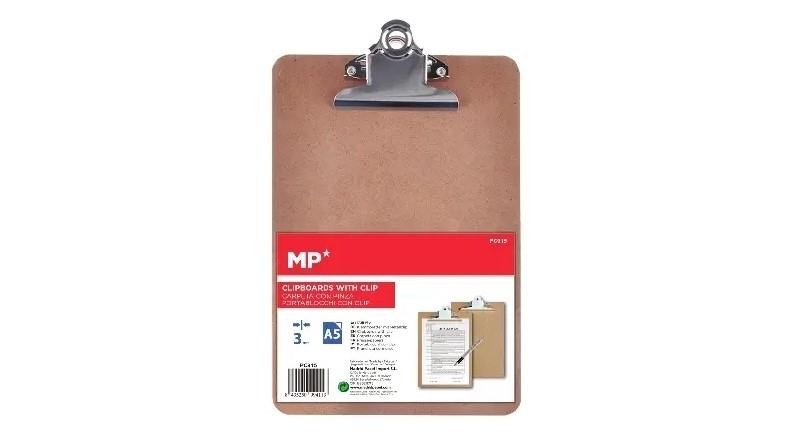 CARPETA PORTANOTAS MP MADERA CON PINZA SUPERIOR A5