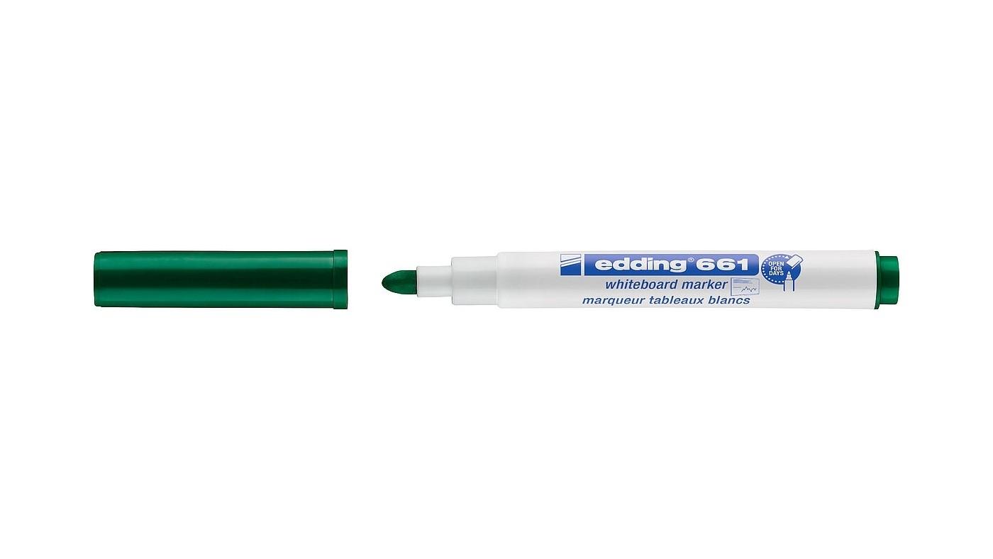 ROTULADOR PIZARRA BLANCA EDDING 661 PUNTA FINA REDONDA COLOR VERDE