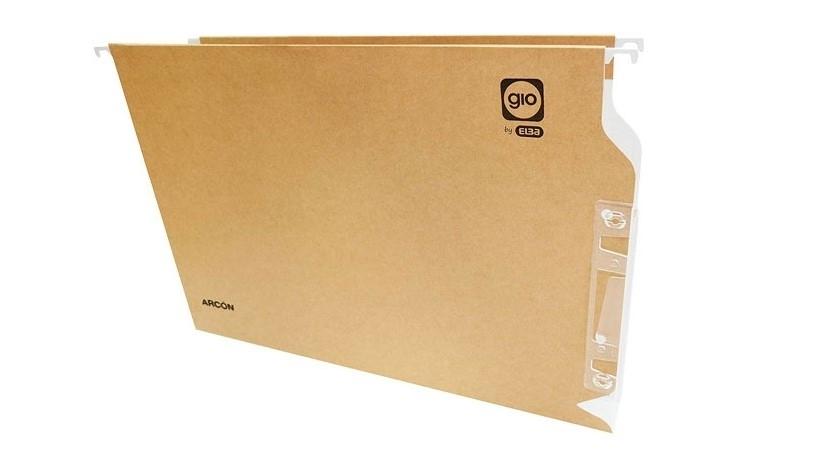 CAJA 25 CARPETAS COLGANTES GIO ARCON A4 VISOR LATERAL LOMO U 20MM