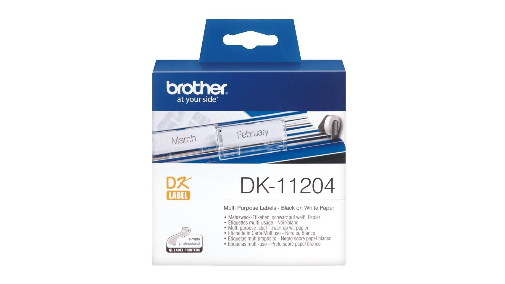 ROLLO 400 ETIQUETAS BROTHER DK11204 17MM X 54MM