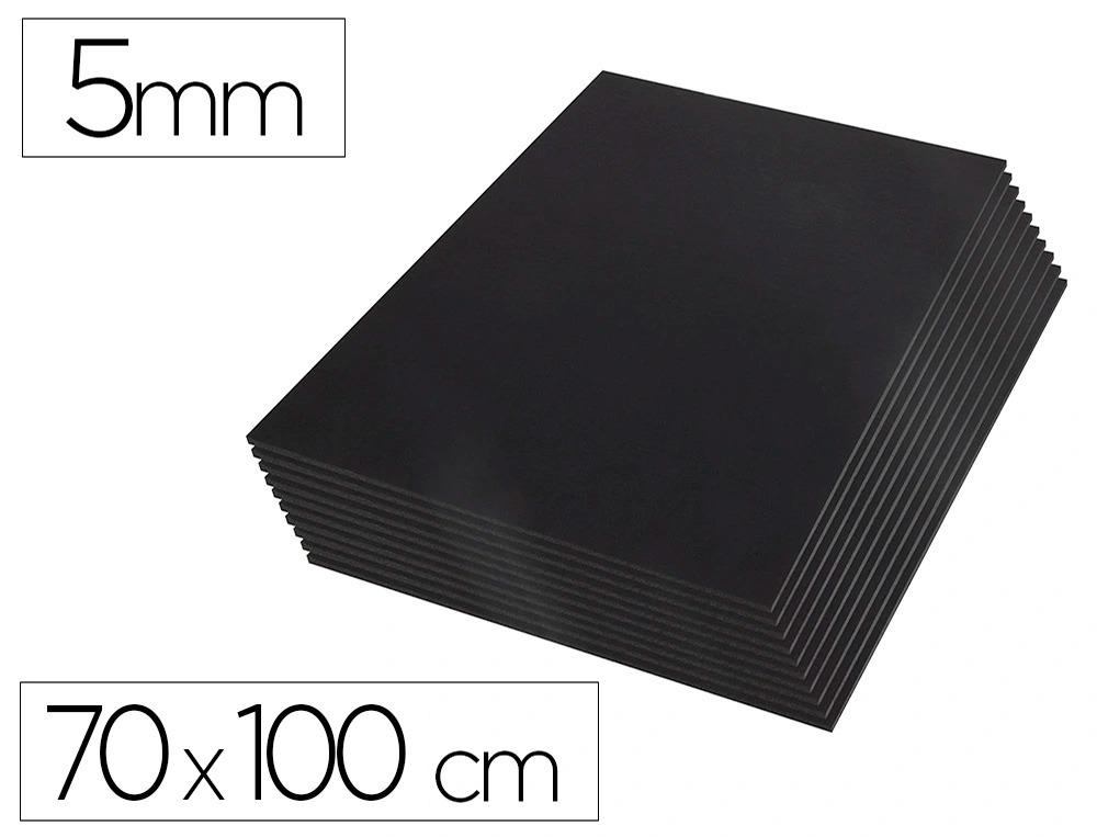 CARTON PLUMA DOBLE CARA 100X70 CM ESPESOR 5 MM COLOR NEGRO