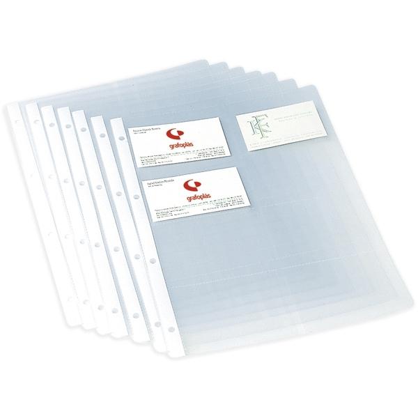 RECAMBIO 10 FUNDAS TARJETERO DIN A4 4 TALADROS GRAFOPLAS