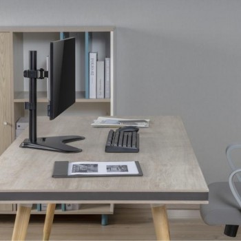 SOPORTE MONITOR CON PEANA EWENT EW1535 COLOR NEGRO