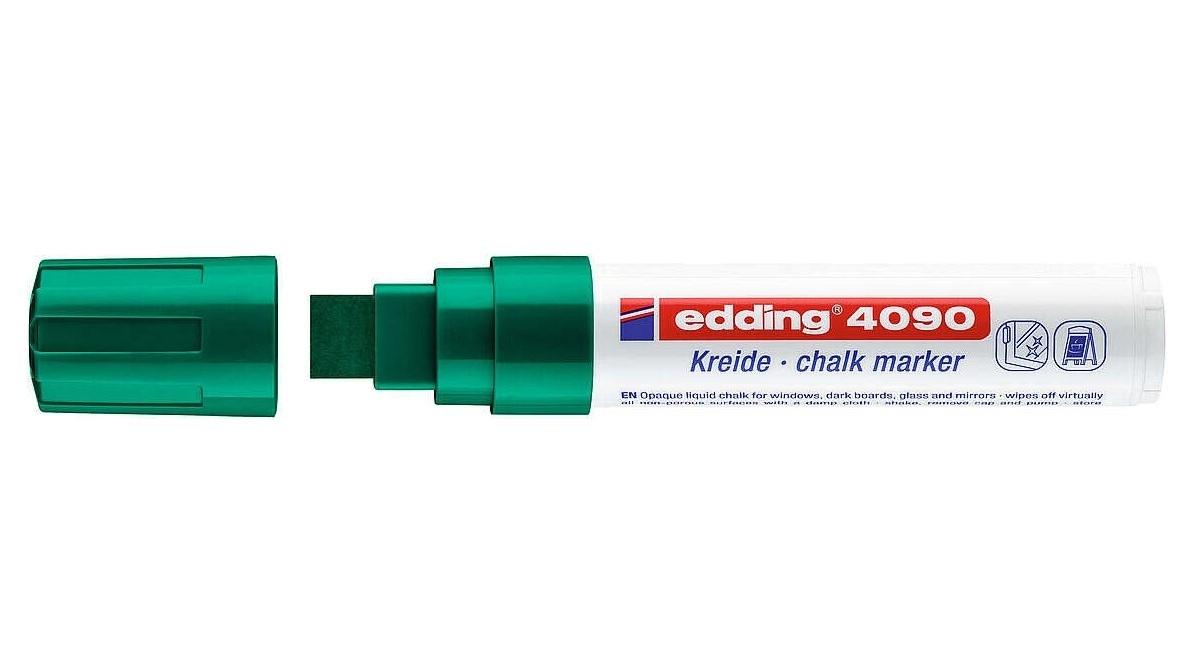 ROTULADOR EDDING 4090 MARCADOR TIZA LIQUIDA PUNTA BISELADA COLOR VERDE