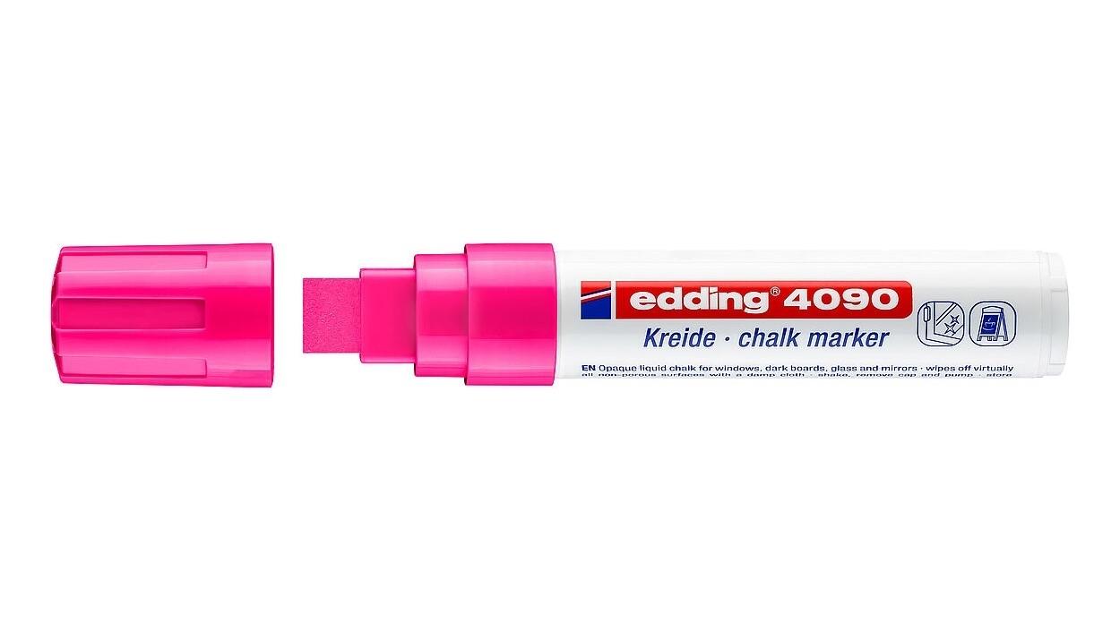 ROTULADOR EDDING 4090 MARCADOR TIZA LIQUIDA PUNTA BISELADA COLOR ROSA