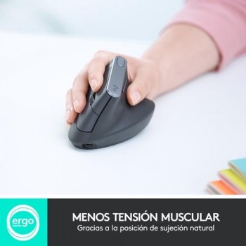 RATON ERGONOMICO LOGITECH MX VERTICAL AVANZADO INALAMBRICO COLOR NEGRO