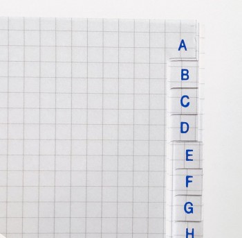 CUADERNO INDICE ALFABETICO TAPA BLANDA A5 100 HOJAS 70 G. CUADROS MIQUELRIUS COLOR AZUL