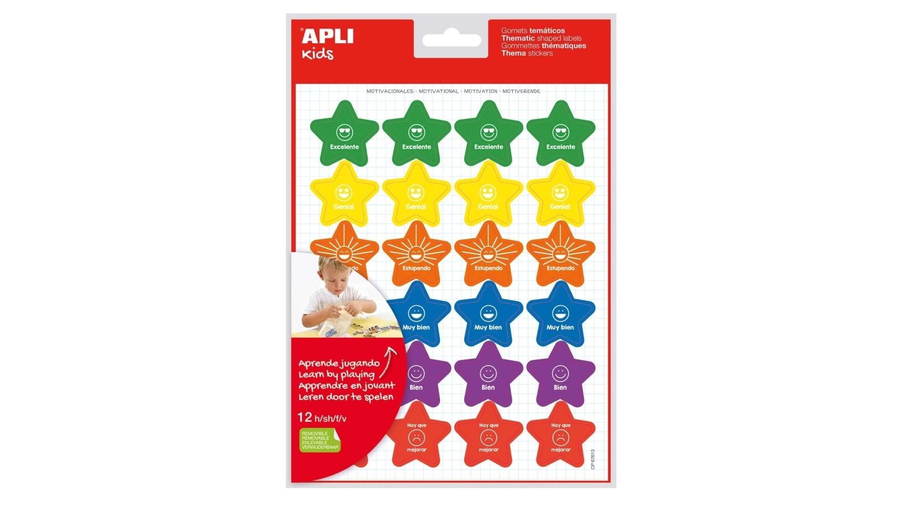 BOLSA 12 HOJAS GOMETS CON FRASES MOTIVACIONALES APLI 19224 (288 UNIDADES)