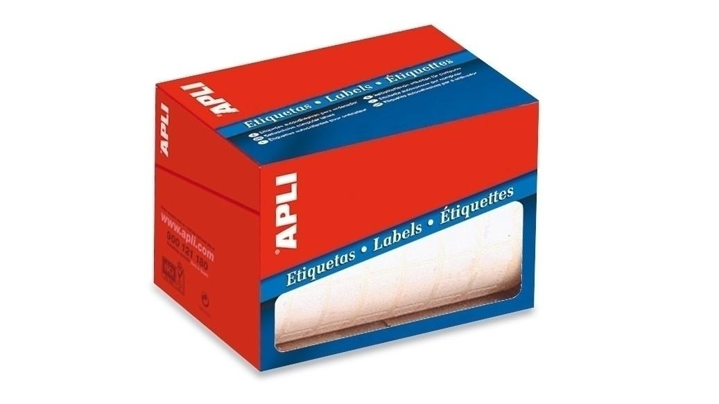 ROLLO ETIQUETAS ADHESIVAS MANUALES BLANCAS 20X50MM 1.500 UNIDADES APLI 1686