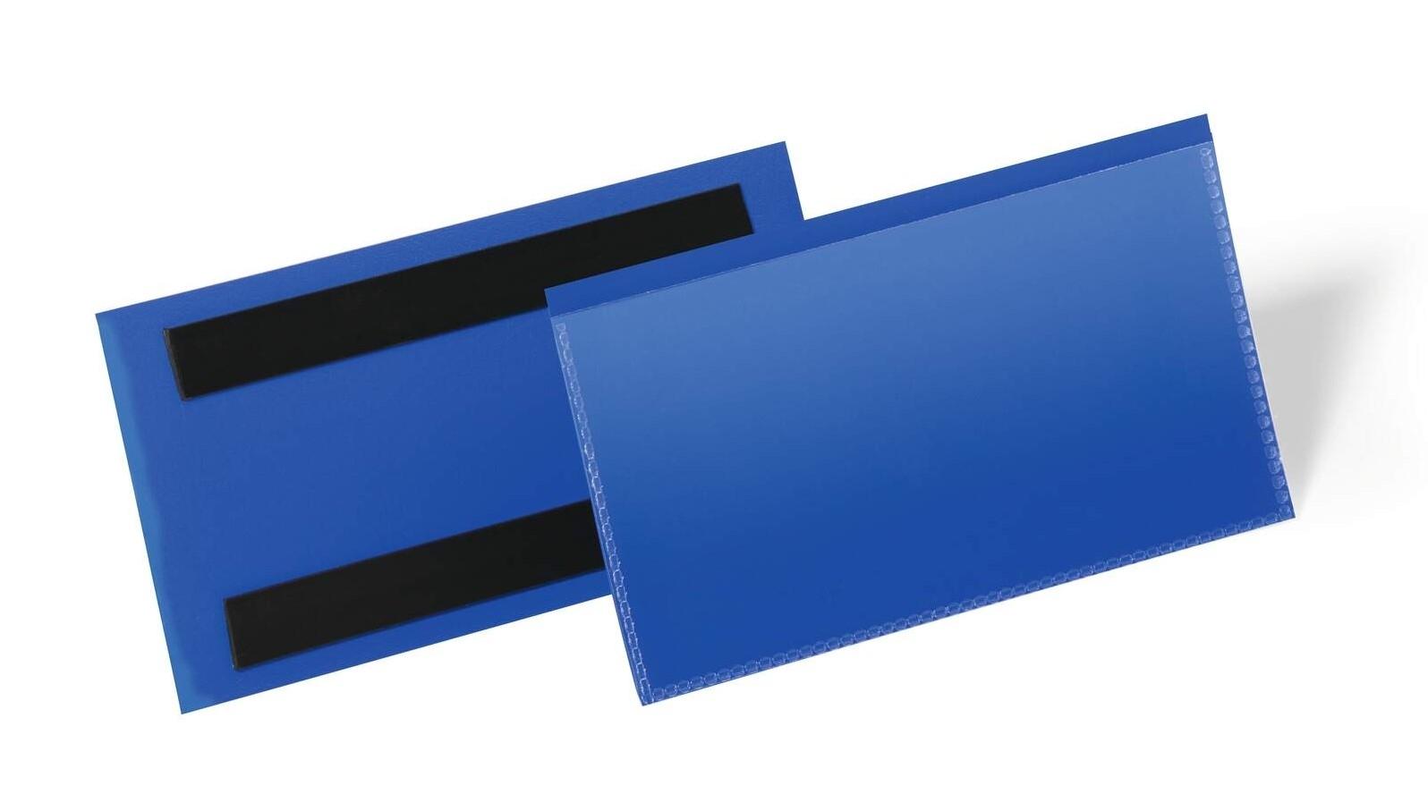 FUNDA MAGNETICA DURABLE 150X67 MM PARA ALMACEN COLOR AZUL