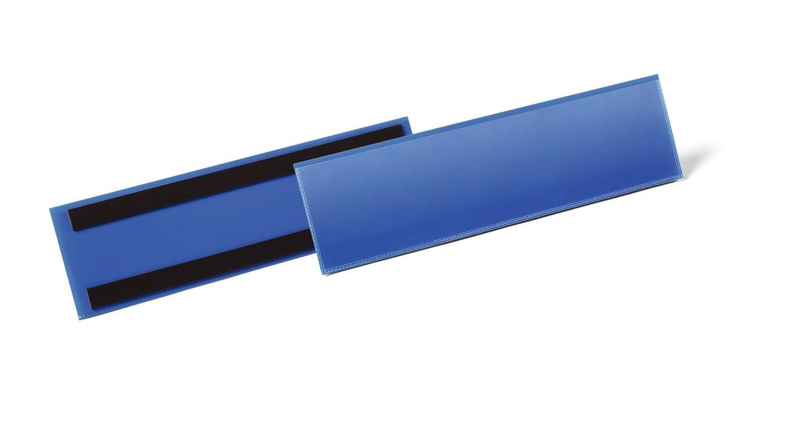 FUNDA MAGNETICA DURABLE 1/3 A4 HORIZONTAL PARA ALMACEN COLOR AZUL