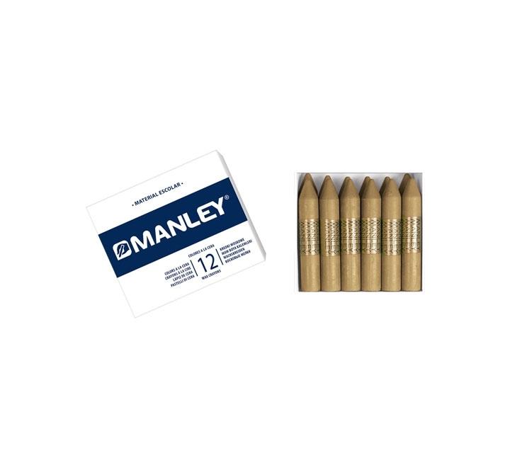 CAJA 12 CERAS MANLEY COLOR ORO