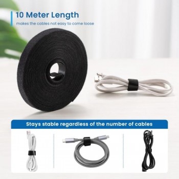 ROLLO BRIDA EWENT HOOP & LOOP REUTILIZABLE ORGANIZADOR DE CABLES VELCRO 10M X 15MM