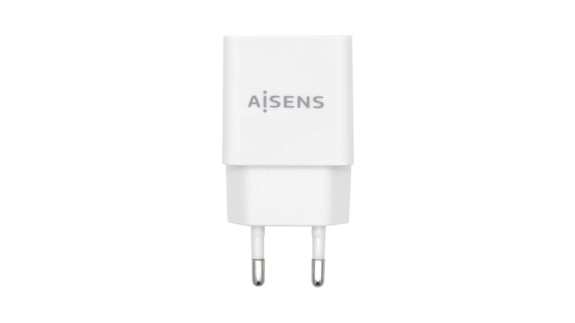 CARGADOR DE PARED AISENS 1 PUERTO USB A 10W 5V 2A COLOR BLANCO
