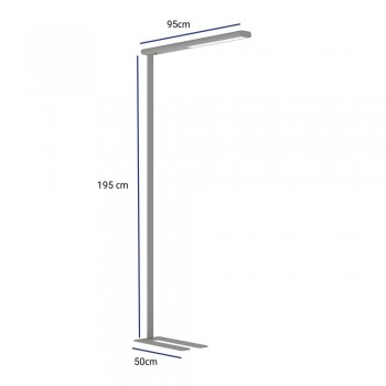 LAMPARA DE PIE LED MAUL JET COLOR PLATA