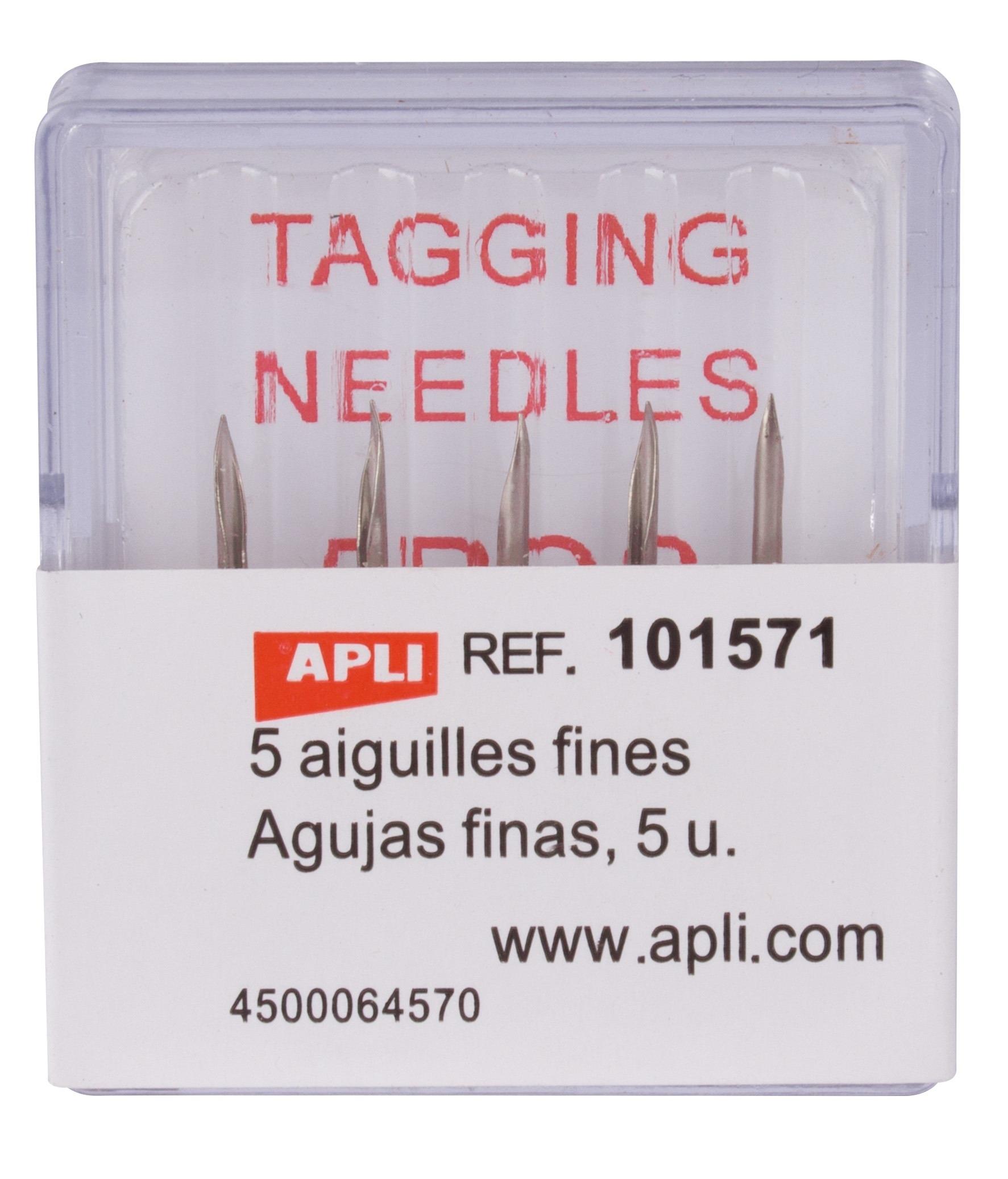 PACK 5 AGUJAS ESTANDAR COMPATIBLES CON ETIQUETADORA TEXTIL APLI RF 101571