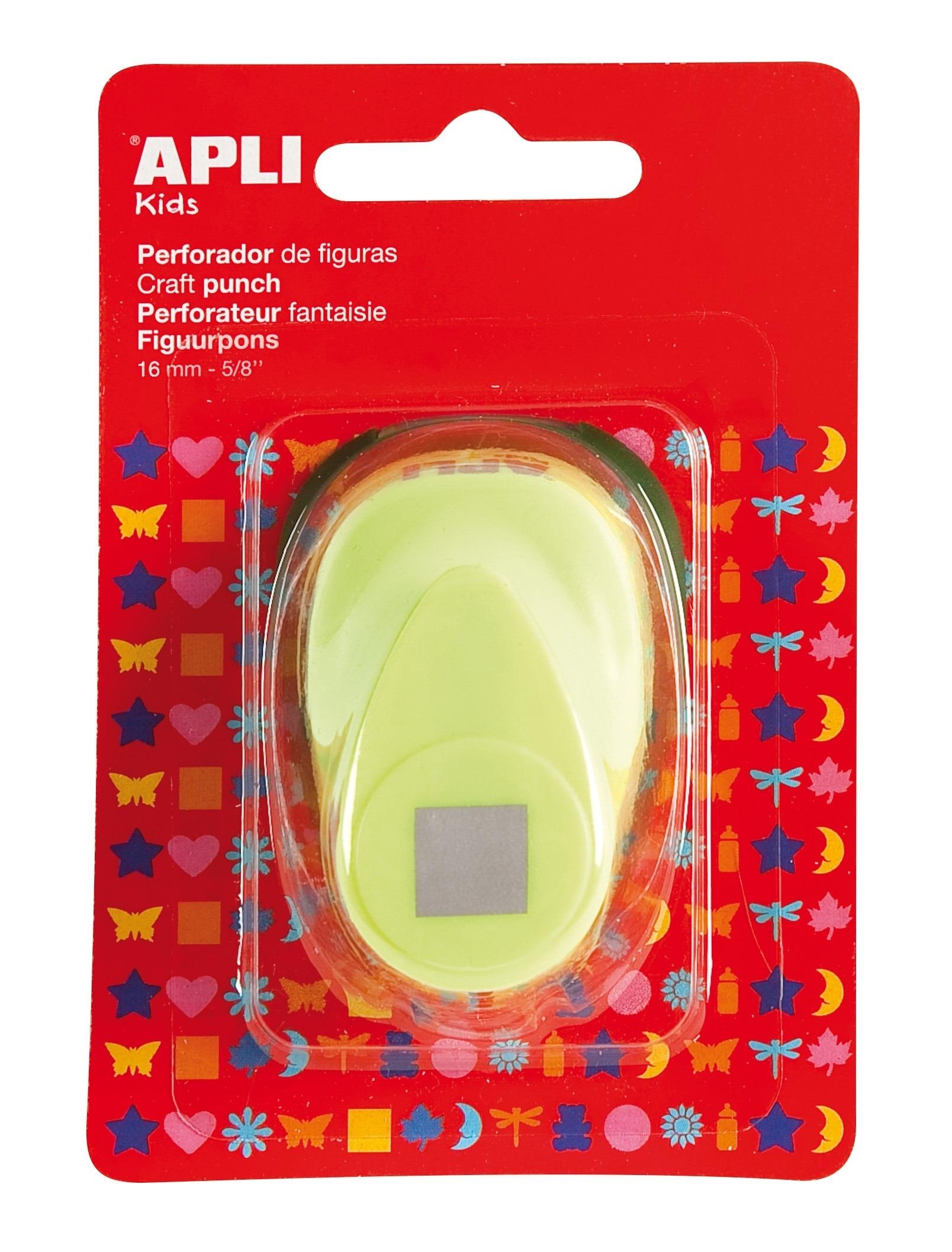 PERFORADORA PAPEL CUADRADO 16MM APLI KIDS