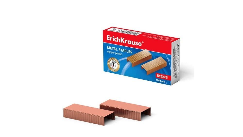 CAJA 1.000 GRAPAS 24/6 COBREADAS ERICHKRAUSE
