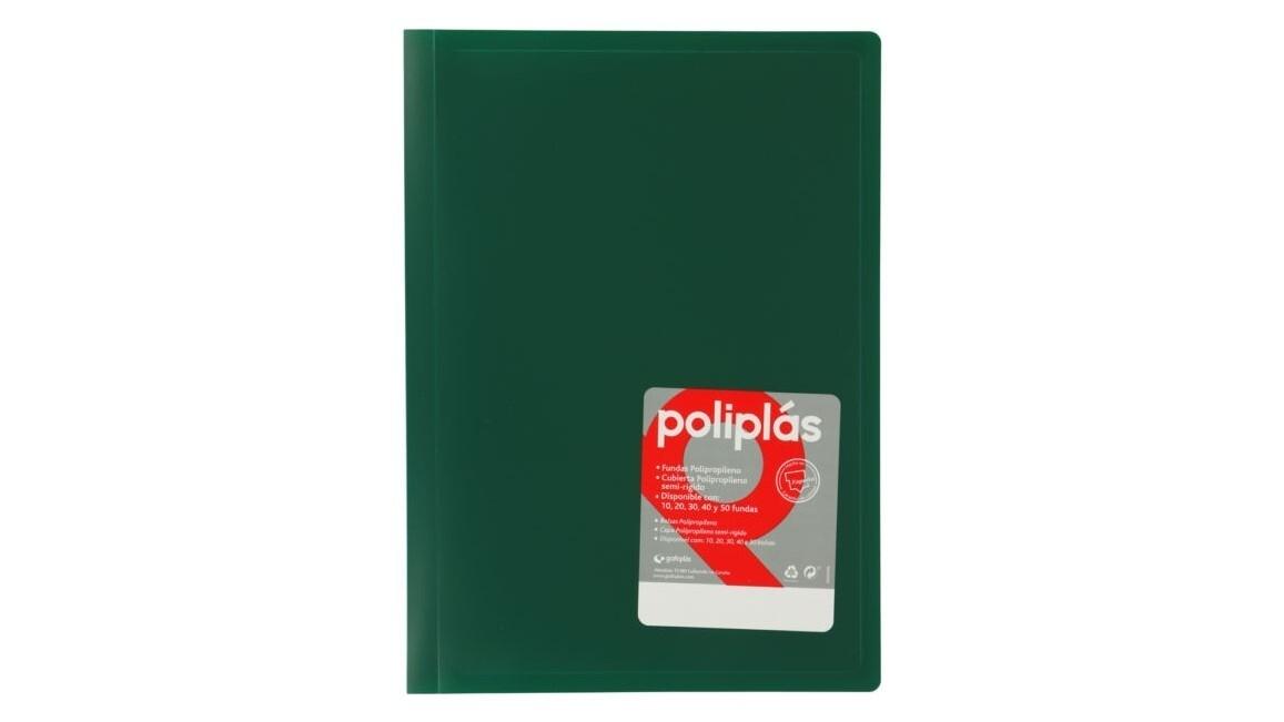 CARPETA 20 FUNDAS A4 GRAFOPLAS POLIPLAS OPACO COLOR VERDE