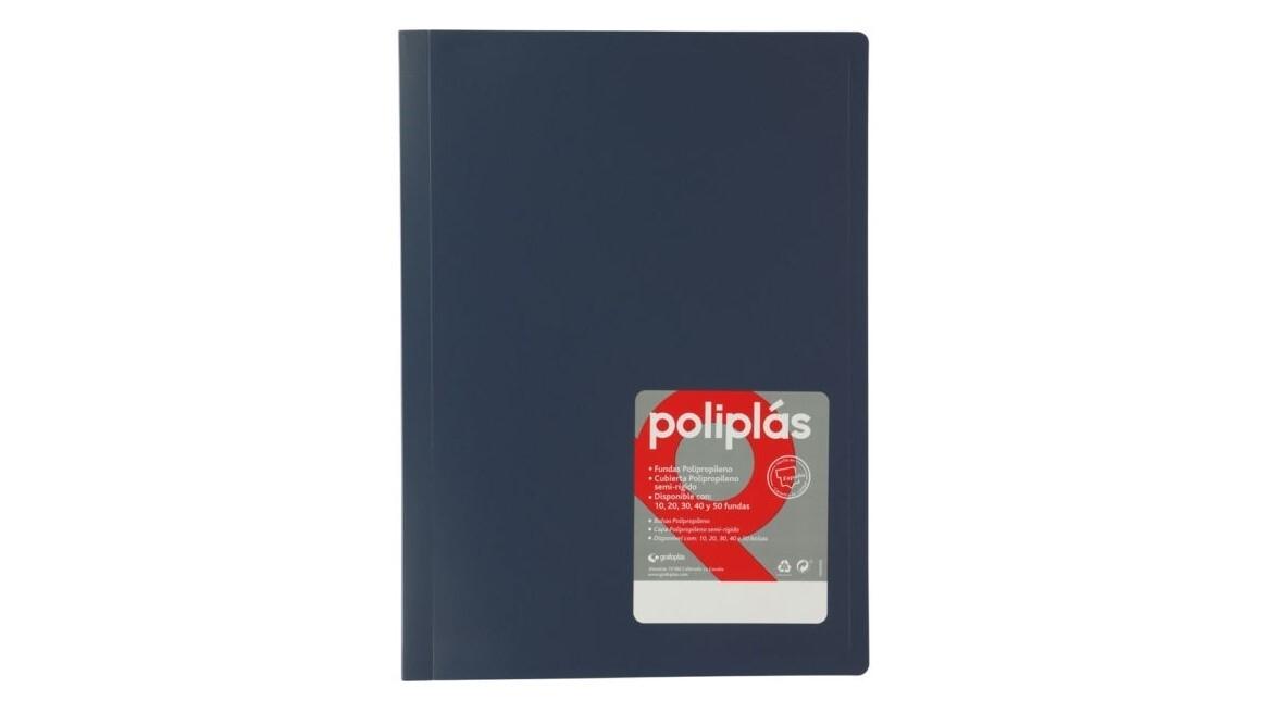 CARPETA 50 FUNDAS A4 GRAFOPLAS POLIPLAS OPACO COLOR AZUL