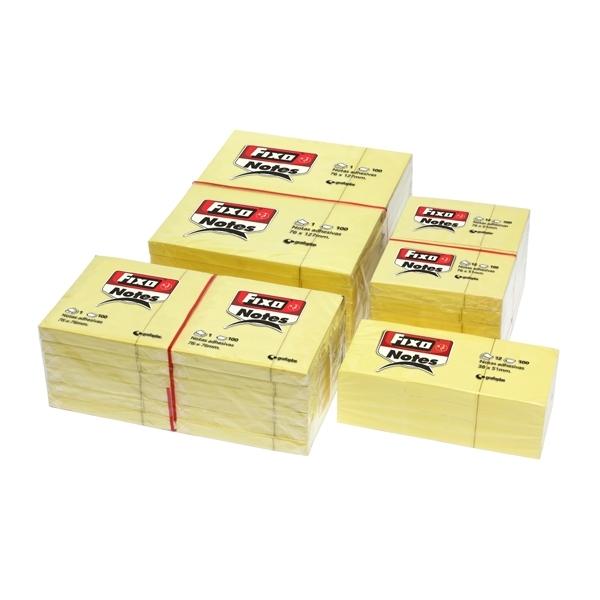 TACO BLOC 100 NOTAS ADHESIVAS FIXO 76X51 COLOR AMARILLO