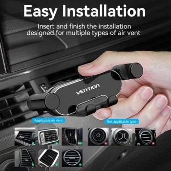 SOPORTE COCHE PARA SALIDA DE AIRE VENTION KCEH0 COLOR GRIS