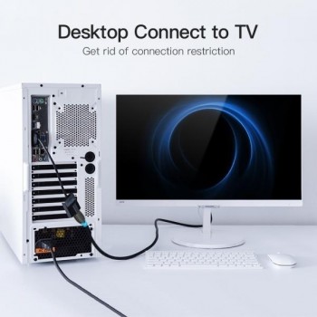 CONVERTIDOR VENTION VGA MACHO A HDMI HEMBRA 0,15 M COLOR NEGRO