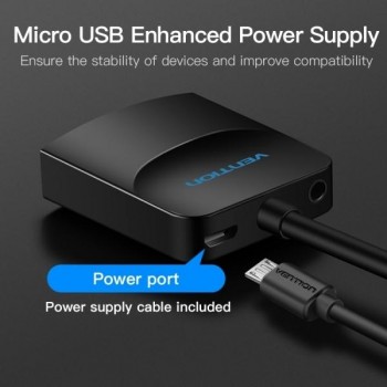 CONVERTIDOR VENTION VGA MACHO A HDMI HEMBRA 0,15 M COLOR NEGRO