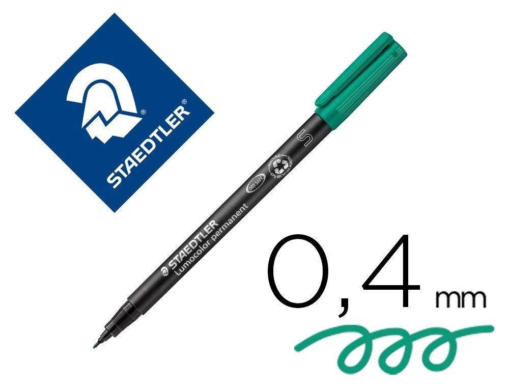 ROTULADOR STAEDTLER LUMOCOLOR PUNTA S 0,4 MM VERDE 313-5