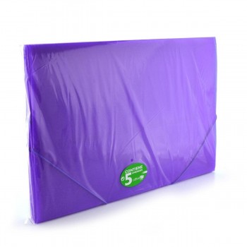 CARPETA GOMAS CON SOLAPAS A3 POLIPROPILENO TRANSLUCIDO OFFICEBOX SUPRA COLOR MORADO