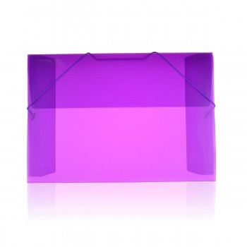 CARPETA GOMAS CON SOLAPAS A3 POLIPROPILENO TRANSLUCIDO OFFICEBOX SUPRA COLOR MORADO