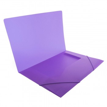 CARPETA GOMAS CON SOLAPAS A3 POLIPROPILENO TRANSLUCIDO OFFICEBOX SUPRA COLOR MORADO