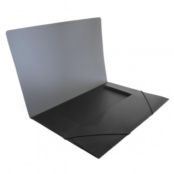 CARPETA GOMAS CON SOLAPAS A3 POLIPROPILENO TRANSLUCIDO OFFICEBOX SUPRA COLOR NEGRO
