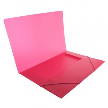 CARPETA GOMAS CON SOLAPAS A3 POLIPROPILENO TRANSLUCIDO OFFICEBOX SUPRA COLOR ROJO