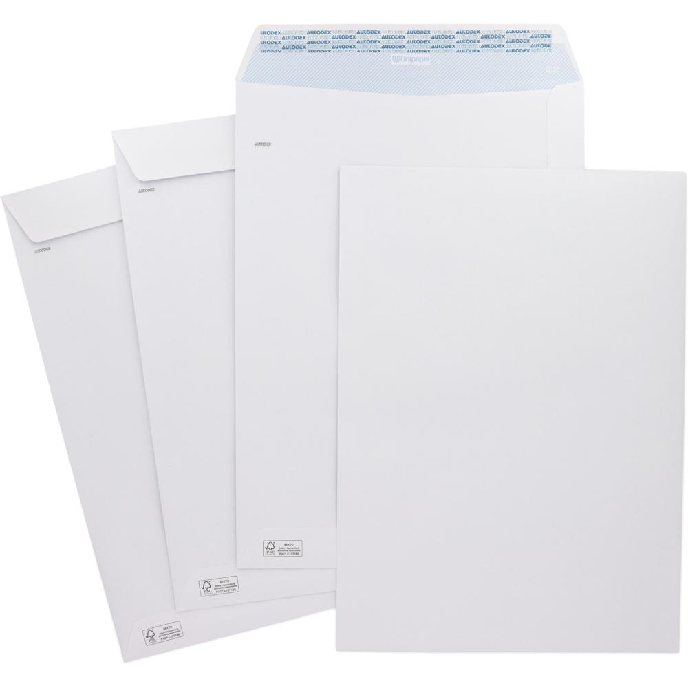 CAJA 250 BOLSAS BLANCAS 184X261 CUARTO PROLONGADO UNIPAPEL