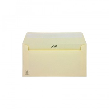 PAQUETE DE 25 SOBRES GALGO COLOR CREMA 110X220 TIRA SILICONA