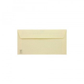 PAQUETE DE 25 SOBRES GALGO COLOR CREMA 110X220 TIRA SILICONA