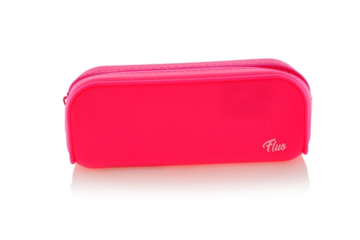 PORTATODO OFFICEBOX SILICONA CUADRADO FLUO ROSA