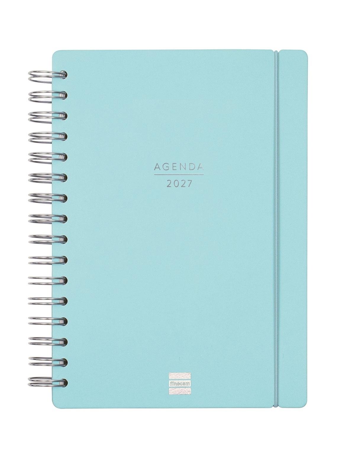 AGENDA ESPIRAL 16 MESES SEMANA VISTA 155X212 MM FINOCAM HAIKU 2026-2027 AZUL