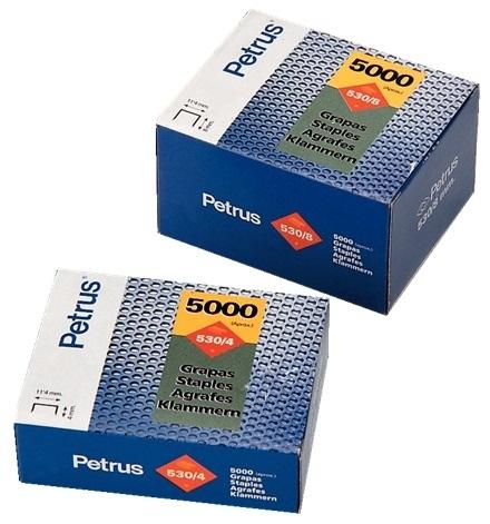 CAJA 5.000 GRAPAS PETRUS 530/6 (6 MM)
