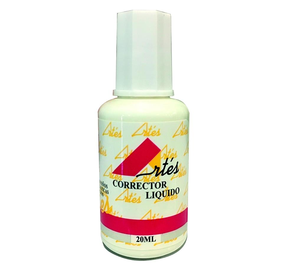 BOTE LIQUIDO CORRECTOR CON PINCEL ARTES 20 ML