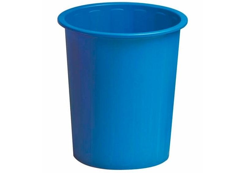 PAPELERA PLASTICO OFICINA 14 L  AZUL FAIBO