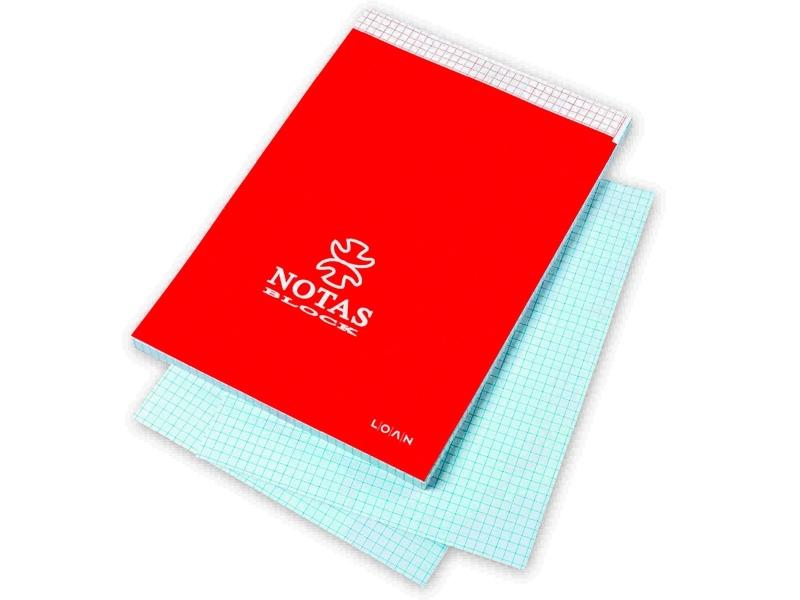 BLOC NOTAS 1/4 CON TAPA CUADROS LOAN MOD. T-504/C