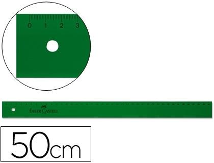 REGLA FABER 50 CM PLASTICO VERDE COD 6990